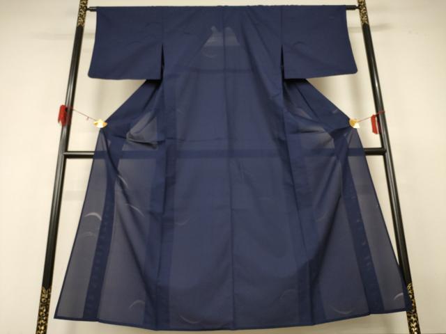 Rakuten - 平和屋着物＊夏物　色無地　芝紋紗　青褐色　正絹　逸品　AABH3998jd