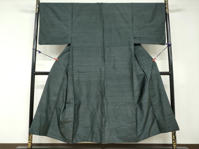 平和屋着物●男性　本場大島紬　アンサンブル　長羽織　亀甲文様　正絹　逸品　DABD9050ud