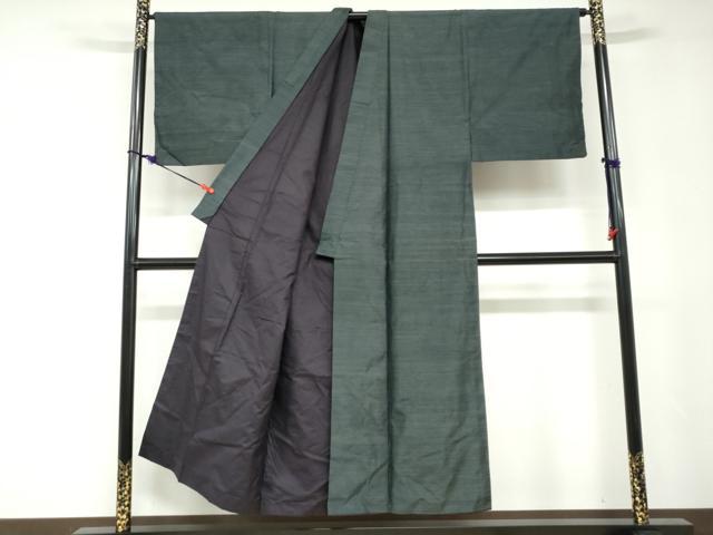 平和屋着物●男性　本場大島紬　アンサンブル　長羽織　亀甲文様　正絹　逸品　DABD9050ud