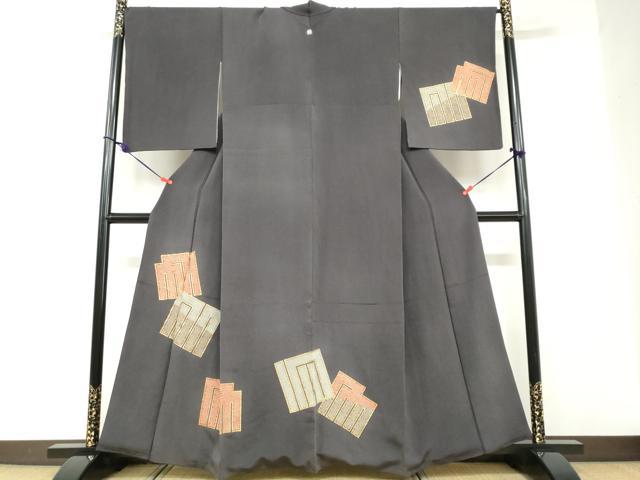 Rakuten - 平和屋着物●訪問着　源氏香　金彩　鬼しぼ縮緬　正絹　逸品　DABD9142ud