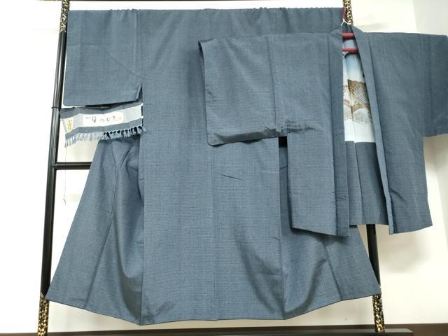 平和屋着物●男性生つむぎアンサンブ...