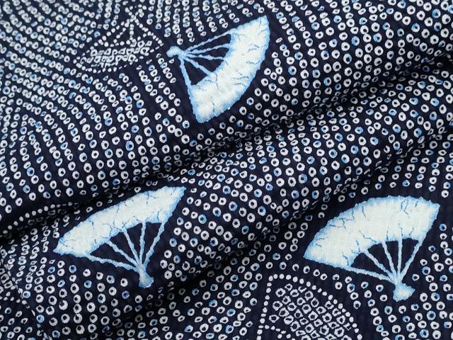 Female Yukatas - 平和屋着物∴夏物　浴衣　立涌扇文　リップル生地　綿　逸品　未使用　CABE8837ng