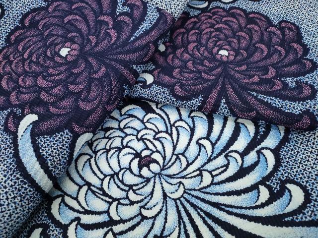 Female Yukatas - 平和屋着物∴夏物　浴衣　乱菊　リップル生地　綿　逸品　CABE8842ng