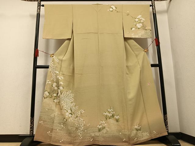 Rakuten - 平和屋着物●十日町　名門　滝泰謹製　訪問着　絞り　草花文　暈し染め　正絹　逸品　AABH4059ph