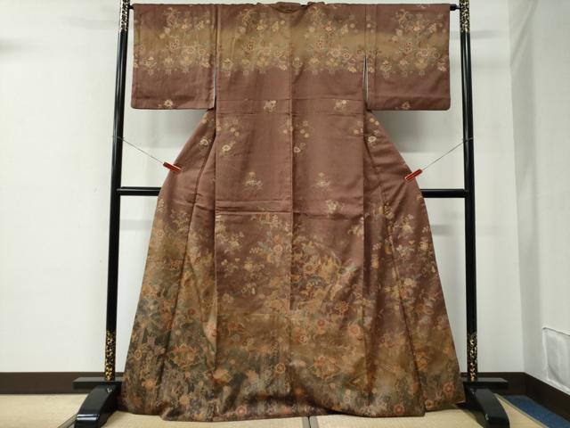 Rakuten - 平和屋着物●訪問着　鳳凰更紗花唐草文　暈し染め　金彩　正絹　逸品　CABE2520yc