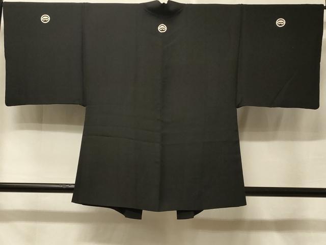 Other - 平和屋着物＃男性　羽織　黒紋付き　正絹　逸品　CABE5471in