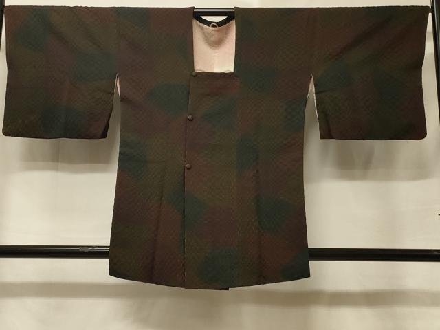 Full-Length Under-Kimono - 平和屋着物＃道行コート　幾何学文様　正絹　逸品　CABE5467in