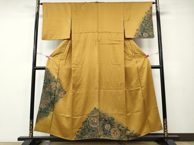 Kimono - 平和屋着物●訪問着　鳳凰鴛鴦花唐草文　暈し染め　金彩　正絹　逸品　CABE7046ut