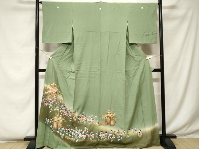 Rakuten - 平和屋着物■豪華色留袖　童子遊び　花車文　暈し染め　金彩　正絹　逸品　CABF4327ev
