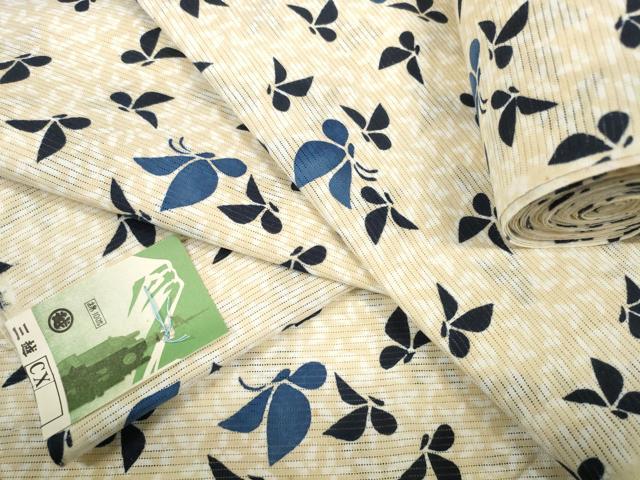 Rakuten - 平和屋着物＊夏物　浴衣　反物　着尺　綿絽　舞蝶文　三越扱い　逸品　未使用　DABD7418zzz