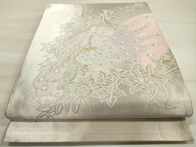 Rakuten - 平和屋着物◎六通柄袋帯　唐織　孔雀文　金銀糸　正絹　逸品　DABE8137xg