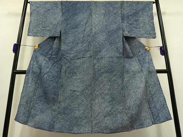 平和屋着物∴夏物 男性 浴衣 有松鳴海絞り 三浦絞り 綿 逸品 AAAU9654jh