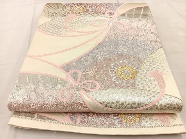 ■■■　サイズ　■■■ 長さ 428cm 幅 31cm程 ■■■　商品詳細　■■■ 【正絹】 詳細に関しましては、画像をご確認ください。 大変上質な逸品になります。 お安く出品致しますので、是非この機会にいかがでしょうか？ ■■■　注意事項　■■■ ■モニター発色の具合により色合いが異なる場合がございます。 ■寸法は多少の誤差が生じる場合がございますのでご了承ください。 ■縫込みの長さが左右非対称