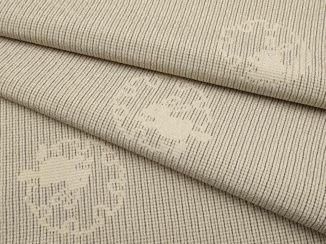 Rakuten - 平和屋本店■極上　本塩沢　単衣　雪輪兎文　肌色地　逸品　CYAA2188s5