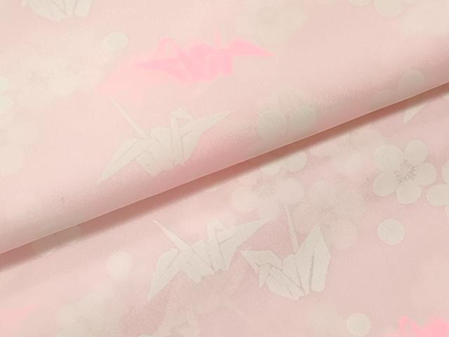 平和屋の平和屋着物▼長襦袢 反物 着尺 折り鶴梅文 未使用 DABE3242we｜アングル3