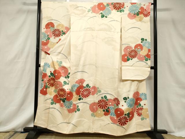 平和屋着物■豪華振袖　駒刺繍　舞花文　金彩　井筒屋扱い　正絹　逸品　CABF6133dy