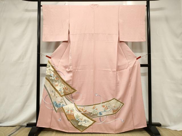 平和屋着物■豪華色留袖　風景文　金彩　正絹　逸品　CABF6143dy