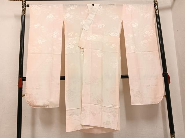 平和屋着物●振袖用長襦袢　無双仕立て　雪輪花地紋　暈し染め　正絹　逸品　AABH0409ph
