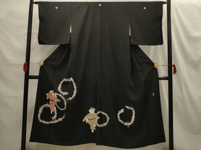 乐天商城 - 平和屋着物■豪華黒留袖　作家者　童子　正絹　逸品　AABH6231sx
