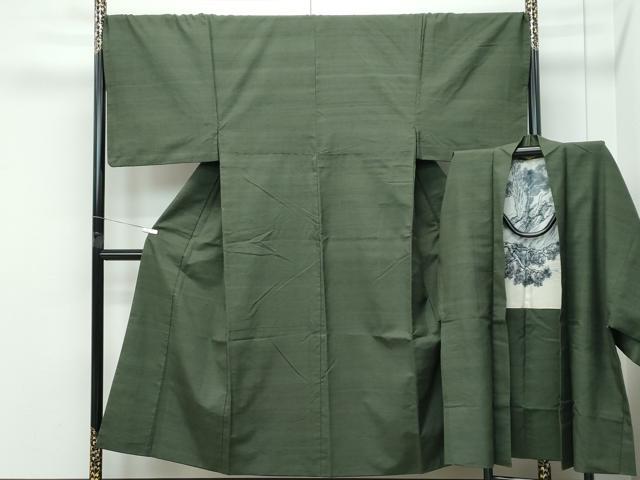乐天商城 - 平和屋着物●極上　男性　紬　アンサンブル　霞文　逸品　CZAA5443s6