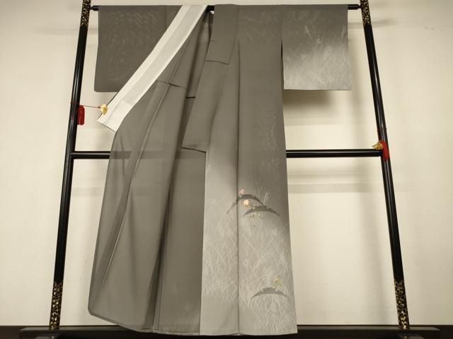 平和屋着物＊夏物　訪問着　絽　刺繍　蔦の葉薄文　暈し染め　金糸　正絹　逸品　AABK6580jd heiwaya-11263321 平和屋 サンプル画像2