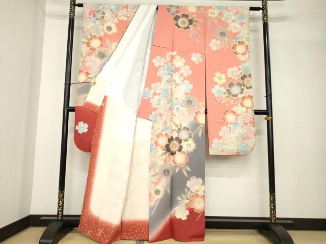 平和屋着物●豪華振袖　枝花文　暈し染め　金彩　正絹　逸品　AABH4271ck heiwaya-11141106 平和屋 サンプル画像2