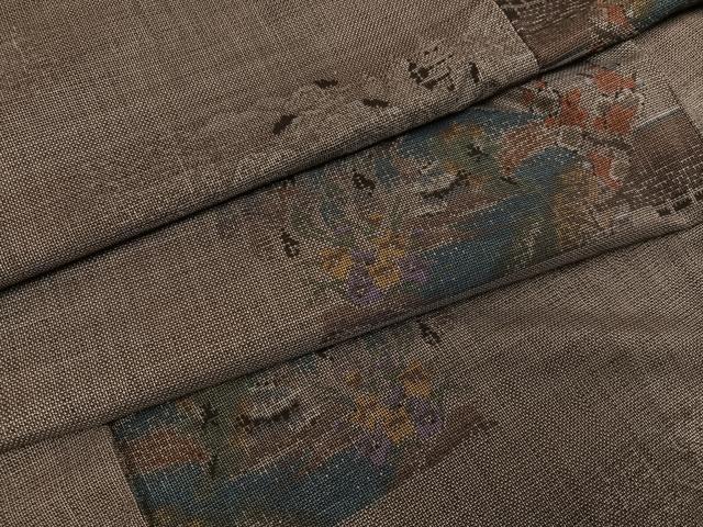 其它 - 平和屋着物●本場大島紬　カタス9マルキ　風景文　正絹　逸品　未使用　AABH4162ph