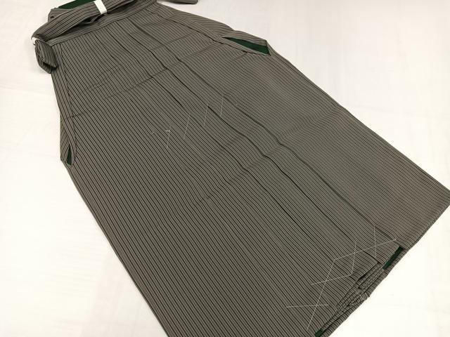 平和屋着物●男性　行灯袴　縞　正絹　逸品　未使用　AABH5283ph