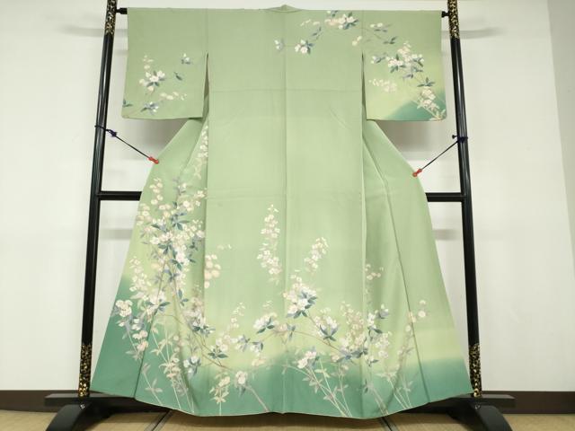 Uramono - 平和屋着物●訪問着　草花文　暈し染め　金彩　正絹　逸品　DABD9080ud