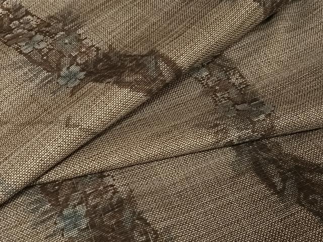 平和屋着物●本場大島紬　9マルキ　舞花文　正絹　逸品　AAAU0010np