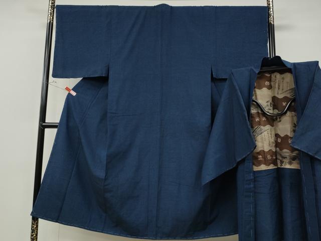 平和屋着物●男性　紬　アンサンブル　霞文　正絹　逸品　CABE7161ut