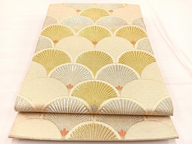 Rakuten - 平和屋着物◎六通柄袋帯 唐織 青海波 金銀糸 正絹 逸品 BAAX1858hv