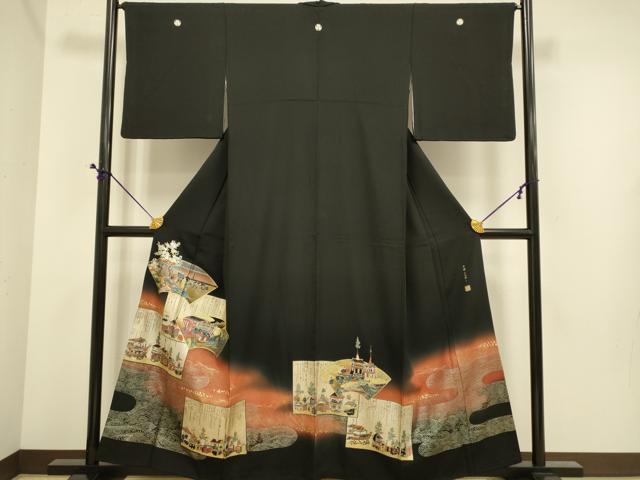 乐天商城 - 平和屋着物■豪華黒留袖　作家物　京都三大祭り　暈し染め　金銀彩　正絹　逸品　DABE9536du