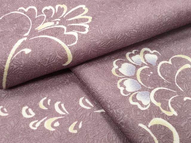 Kimono - 平和屋着物●小紋　更紗花唐草文　洗える着物　CABD9213gh