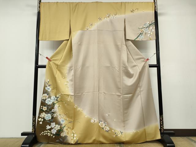 Kimono - 平和屋着物●訪問着　舞花文　暈し染め　金彩　正絹　逸品　CABF3217ut