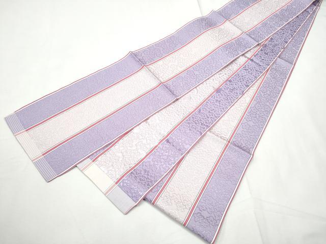 乐天商城 - 平和屋着物●本場筑前博多織　半幅帯　舞桜間道　正絹　逸品　CABF5357hy