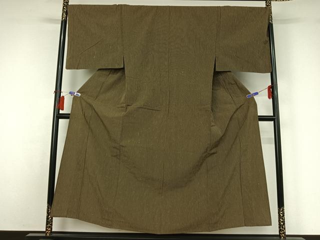 平和屋着物▽男性　紬　単衣　縞　正絹　逸品　AABH5695jh 2