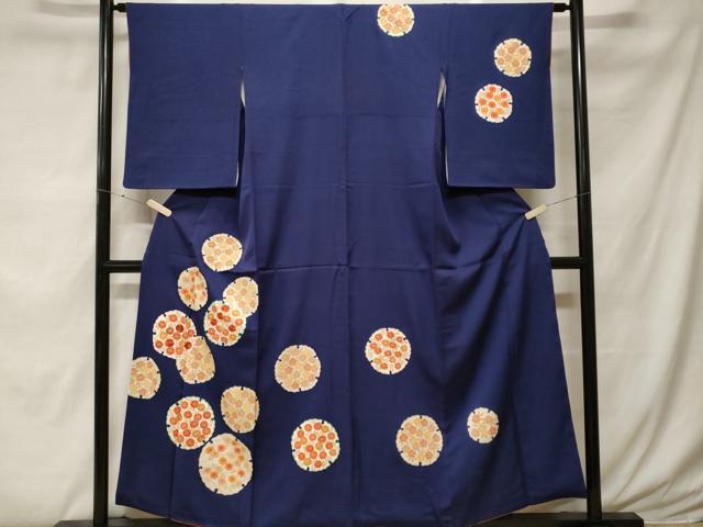 平和屋着物■訪問着　刺繍　雪輪花唐草文　金糸　正絹　逸品　CABF9385ev