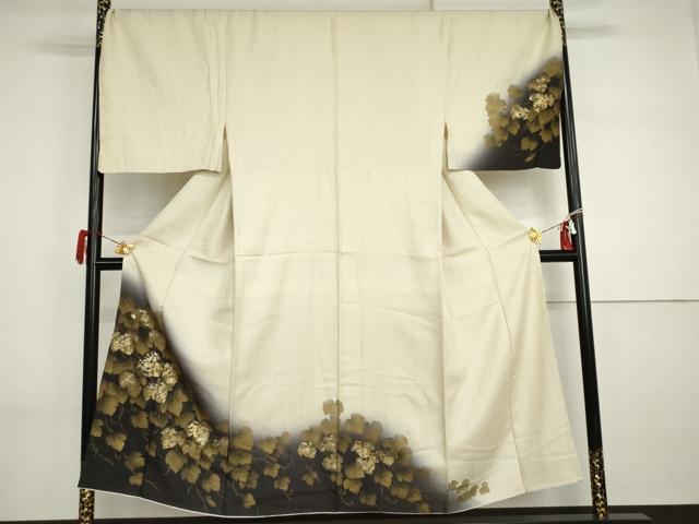 Other - 平和屋着物●男性　訪問着　背抜き仕立て　蔦の葉文　暈し染め　金彩　キングサイズ　正絹　逸品　AABI2589cs