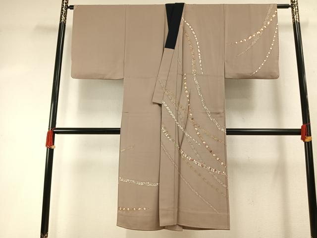 Other - 平和屋着物●男性　長襦袢　無双仕立て　友禅　刺繍　草花文　金糸　金彩　正絹　逸品　AABI1438fy