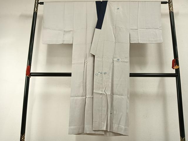 Uramono - 平和屋着物●男性　長襦袢　無双仕立て　刺繍　草花文　正絹　逸品　AABI1439fy