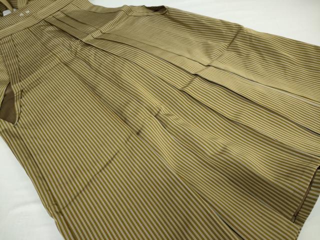 平和屋着物●男性　馬乗り袴　縞　正絹　逸品　DABC2322ud