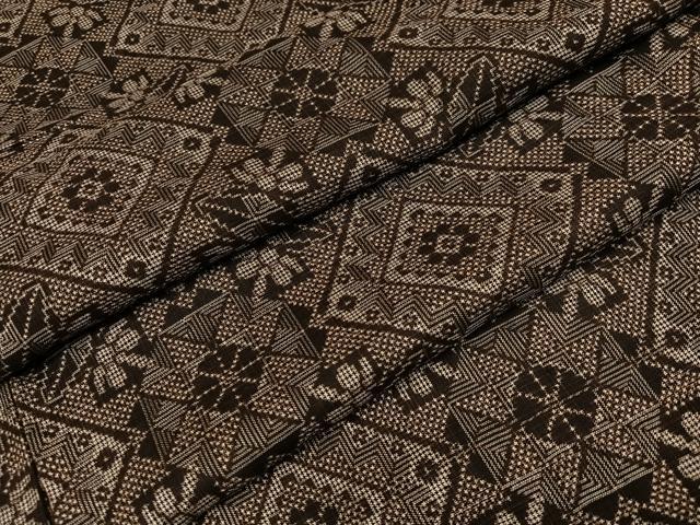 平和屋着物●本場大島紬　龍郷絣　正絹　逸品　AABI0596ph