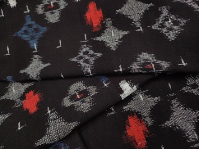 Kimono - 平和屋着物●久留米絣　単衣　菱花文　綿　逸品　CABF3511ut