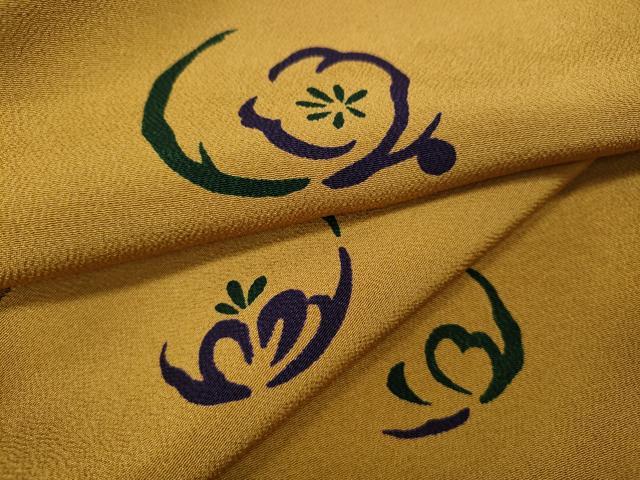 Full-Length Under-Kimono - 平和屋着物●上質な小紋　舞梅文　正絹　逸品　CABE6975ut