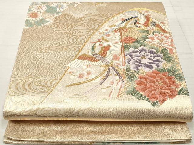 Other - 平和屋着物◎六通柄袋帯　鳳凰花文　金糸　正絹　逸品　DAAZ8864qa