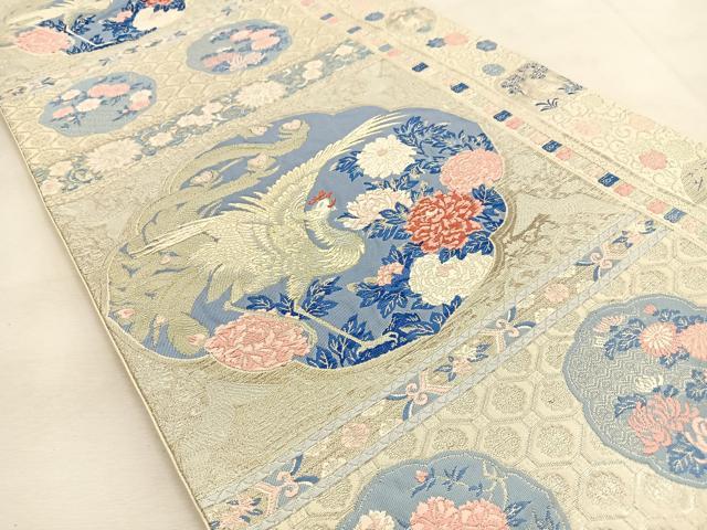 平和屋の平和屋着物◎六通柄袋帯 唐織 鳳凰花文 金銀糸 正絹 逸品 BAAU3255hj｜アングル2