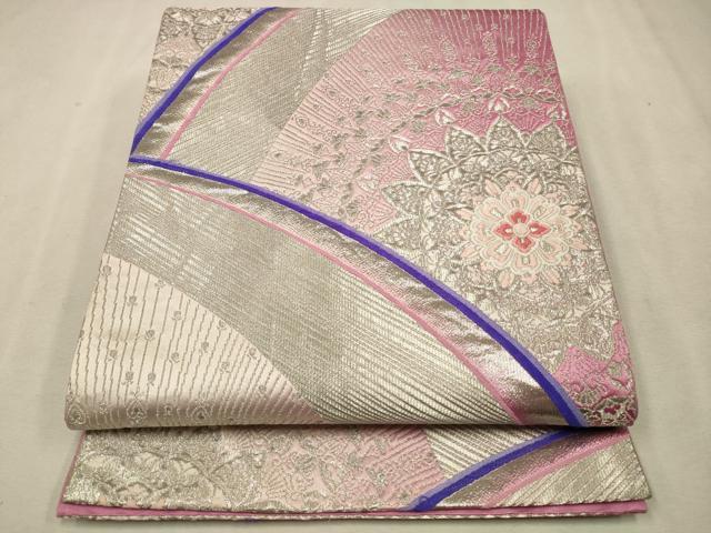 Other - 平和屋着物◎六通柄袋帯　唐織　正倉院花文　銀糸　正絹　逸品　CAAV0213qe