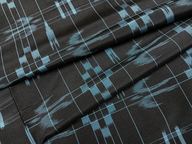 平和屋着物●上質な紬　琉球絣文様　正絹　逸品　AABI6293ph