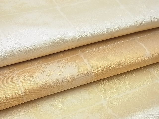 平和屋着物■六通柄袋帯　石畳文　金銀糸　逸品　n-yc4560